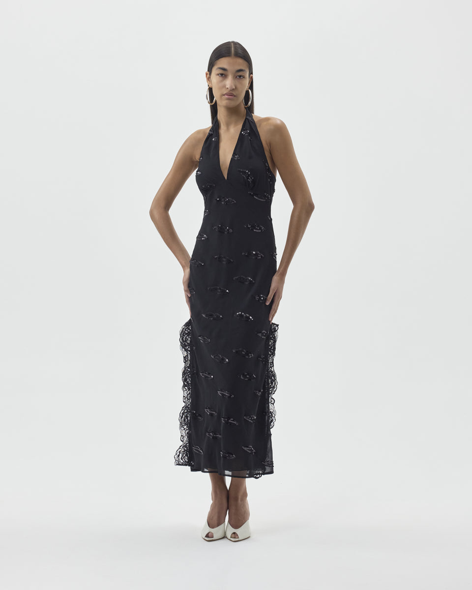 TANGO DRESS LIPS EMBROIDERY
