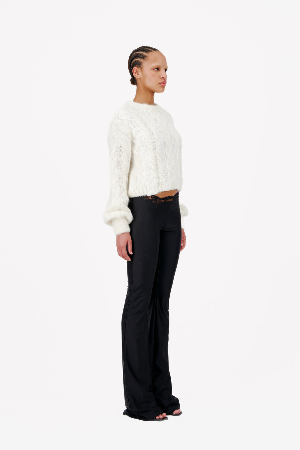 SIGNATURE JERSEY LEGGINGS WITH LACE WAISTBAND - Vaillant Studio