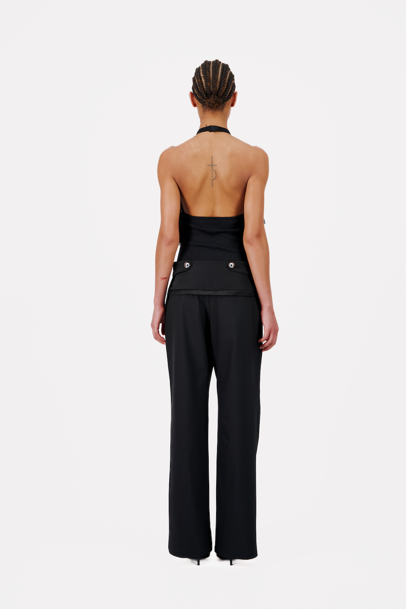 TAILORED SAILOR TROUSERS WITH BUTTONED WAIST