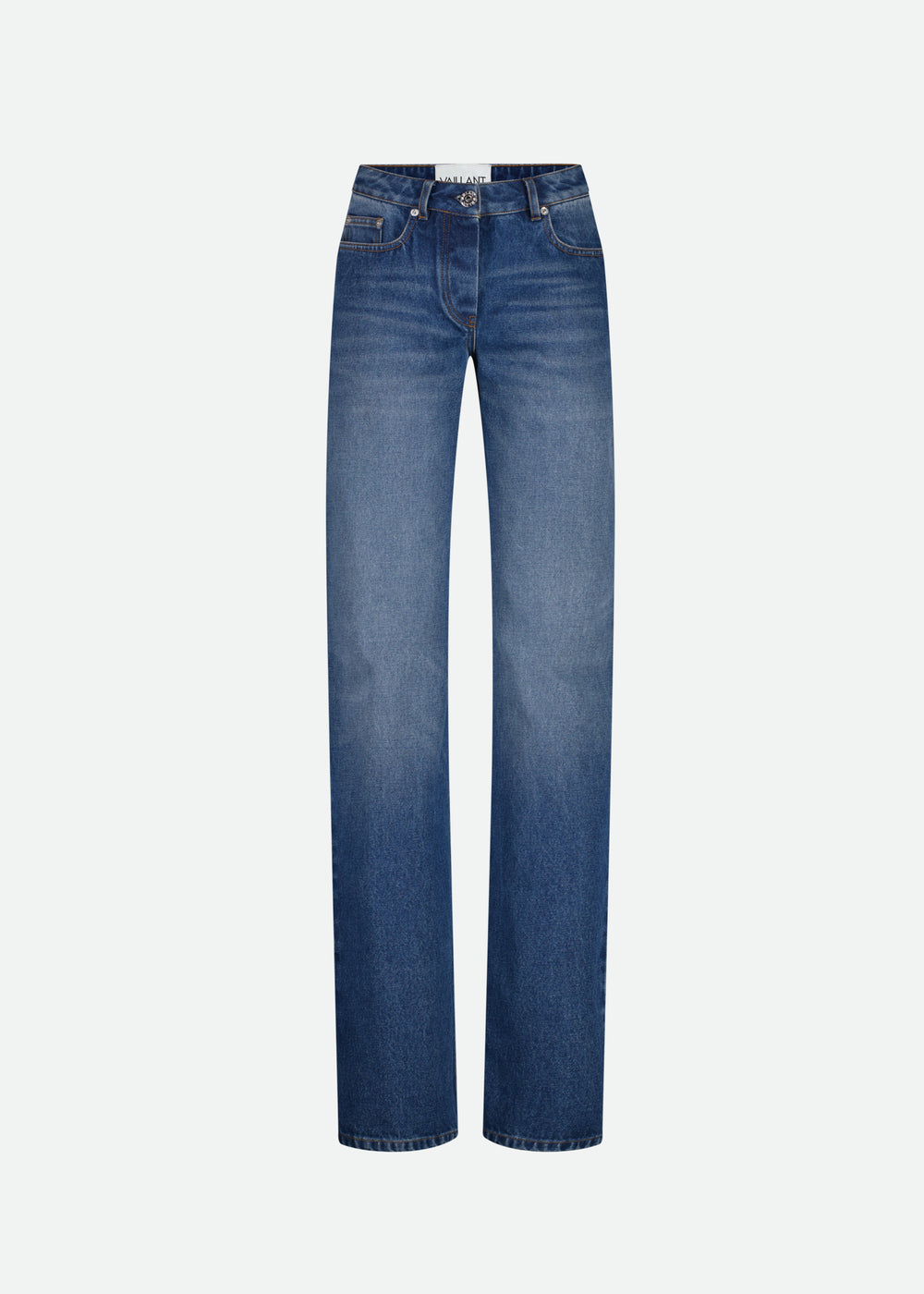 HIGH WAIST STRAIGHT LEG 5 POCKET JEAN PANTS