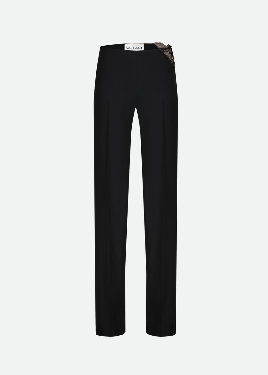 LACE INLAY HIP TROUSERS