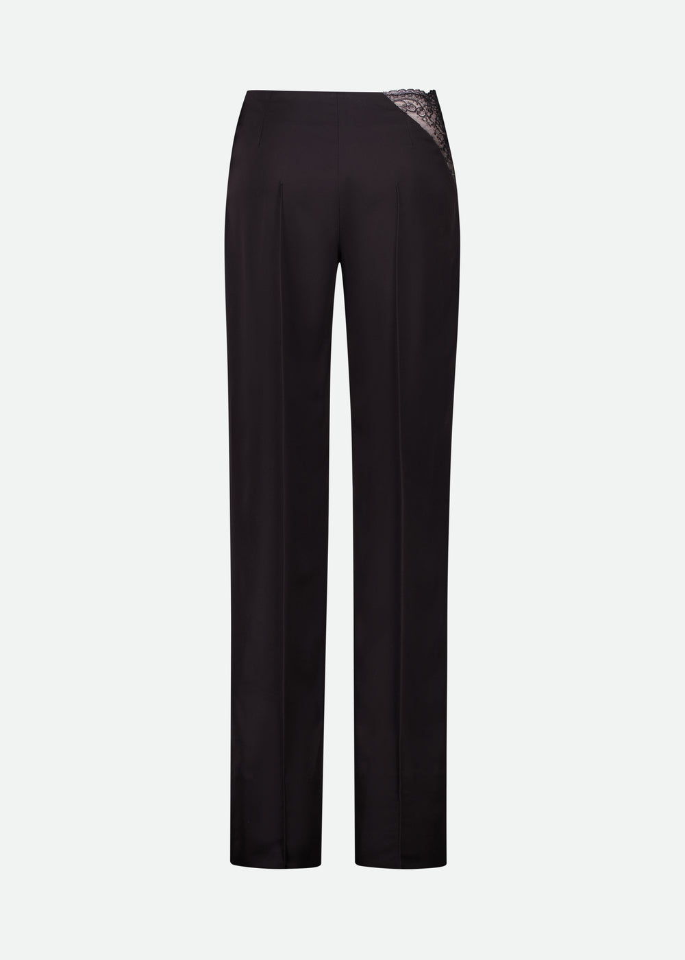 FLARED LEG LEGGINGS WITH LACE HIP CUTOUT