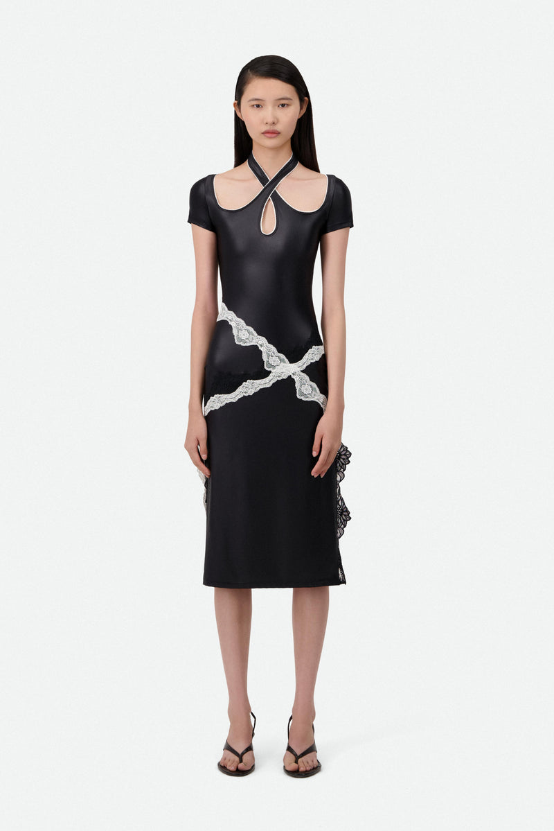 CRISS CROSS NECK MIDI DRESS (420€) - Vaillant Studio