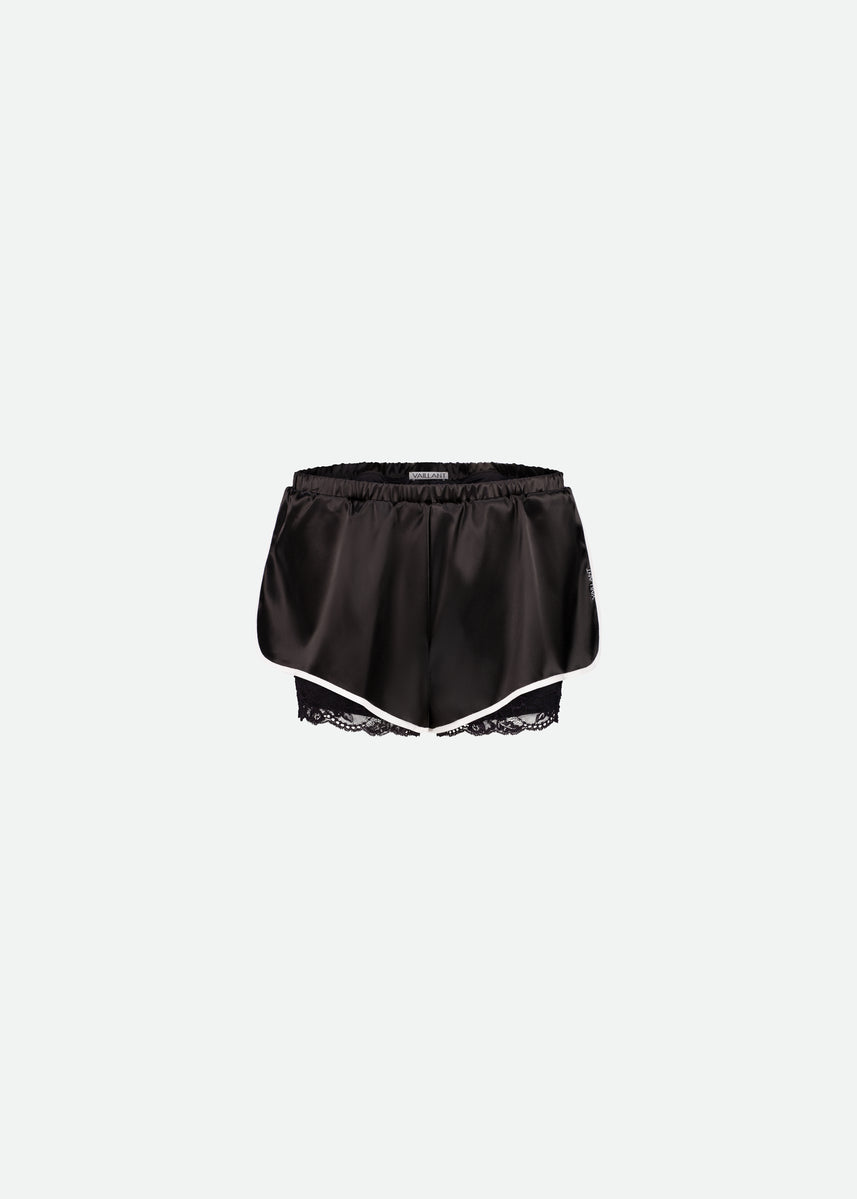 SATIN BOXER MINI SHORTS