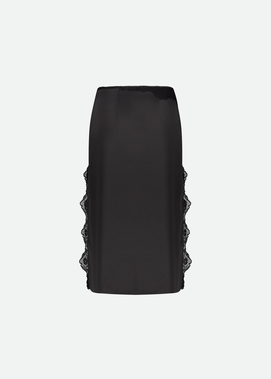 SKIRT WITH LACE DETAILS AND SIDE SLITS