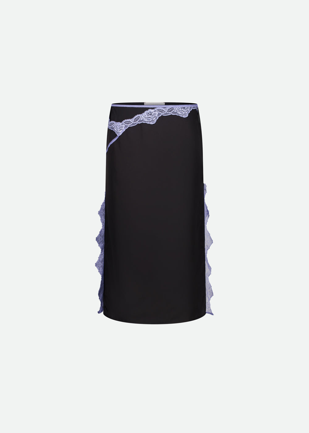 SKIRT WITH LACE DETAILS AND SIDE SLITS