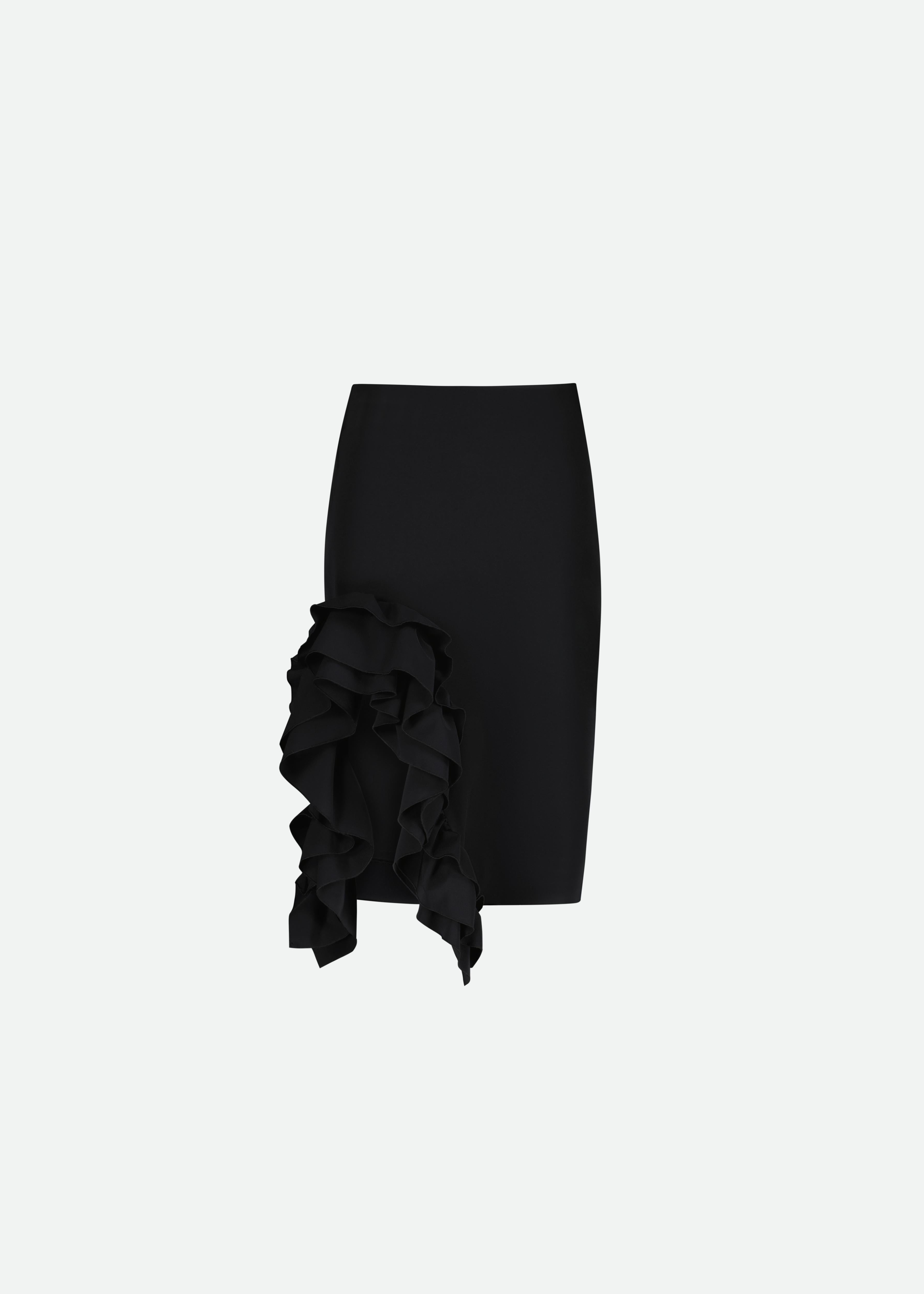 NYLON SKIRT WITH RUFFLE THIGH CUT OUT - Vaillant Studio