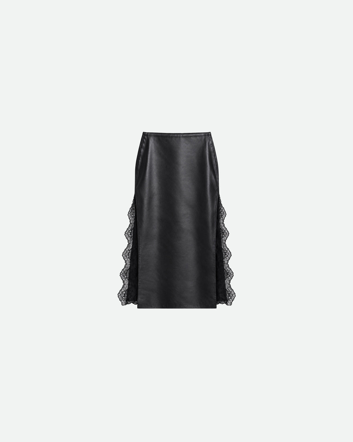 Attitude leather midi Skirt