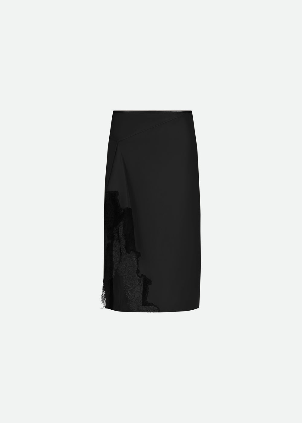 SKIRT WITH LACE DETAILS AND SIDE SLITS