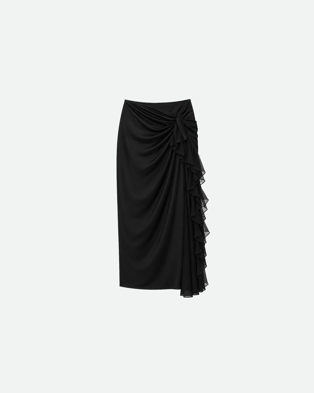 MIDI DRAPED SKIRT