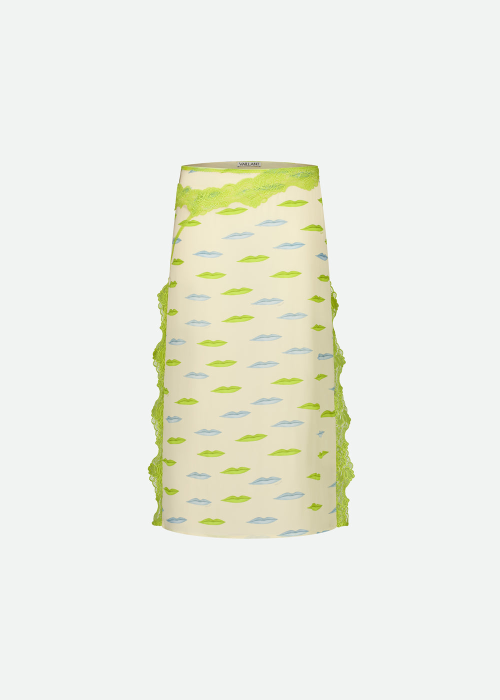 ATTITUDE MIDI SKIRT LIPS PRINT