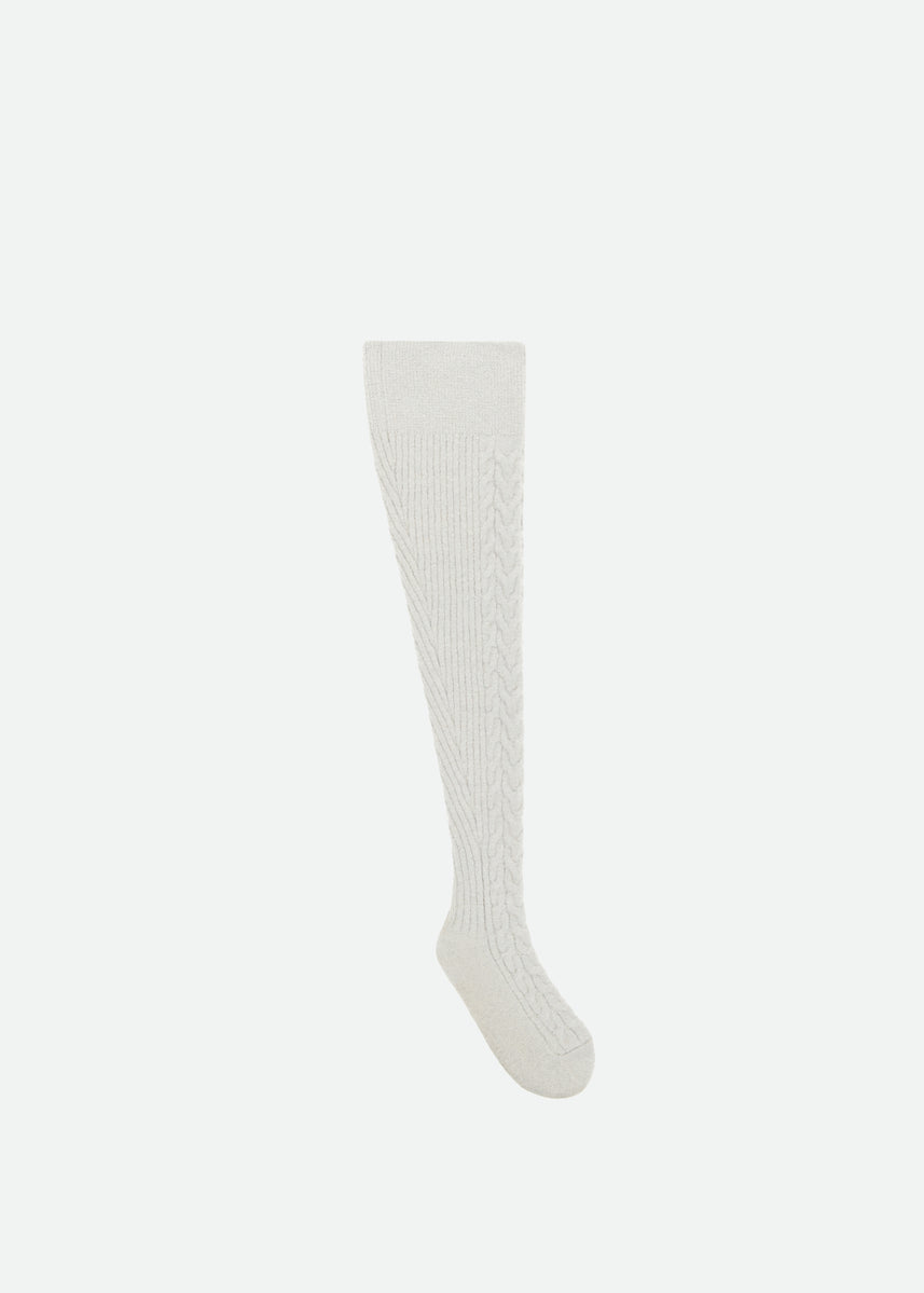 KNITTED SOCKS WITH BRAID DETAIL