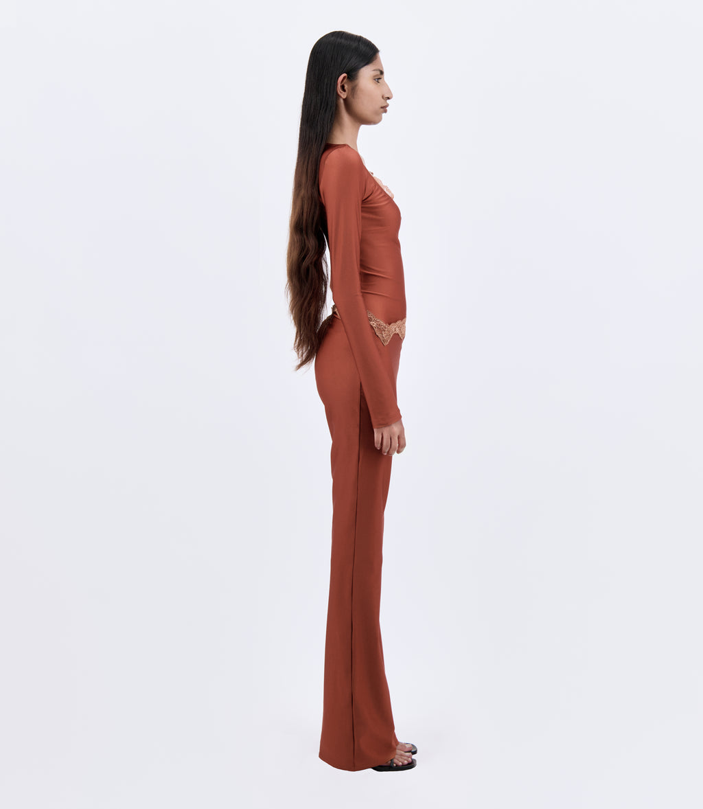 VAILLANT SIGNATURE LEGGINGS WITH LACE TRIM WAIST - 3 Left - Vaillant Studio