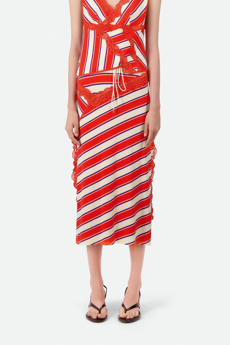 STRIPED MIDI SKIRT (420€) - Vaillant Studio