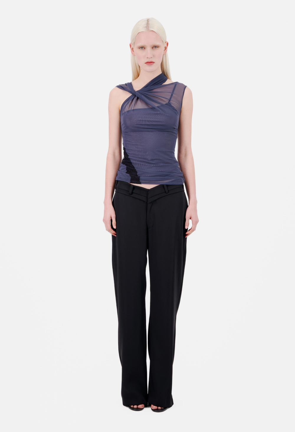 JERSEY TANK TOP WITH ASYMMETRICAL KNOT - Vaillant Studio