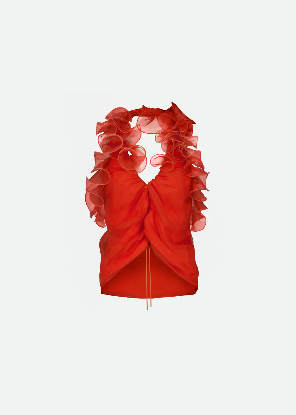 RUCHED HALTER TOP - 4 LEFT