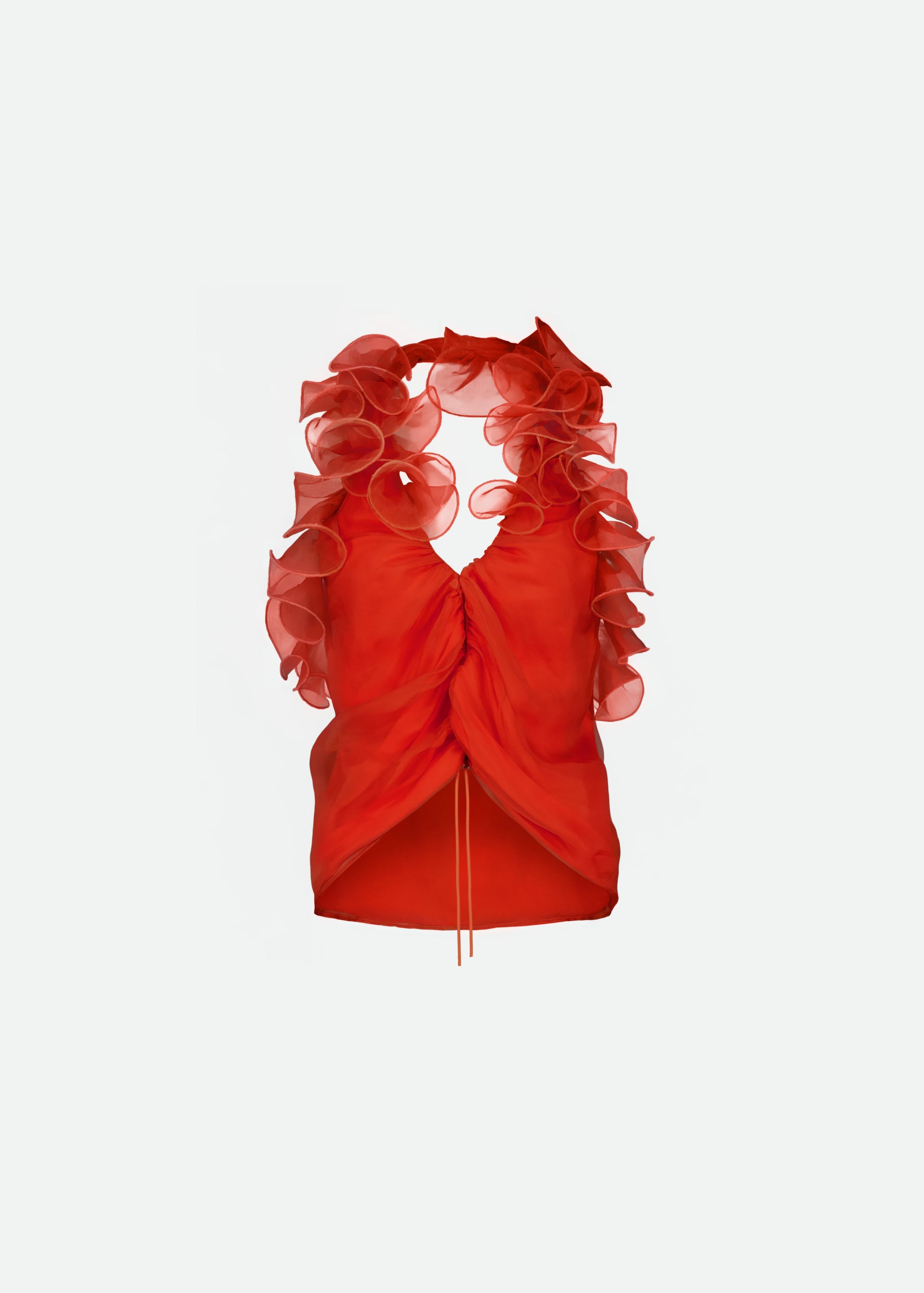 RUCHED HALTER TOP - 4 LEFT