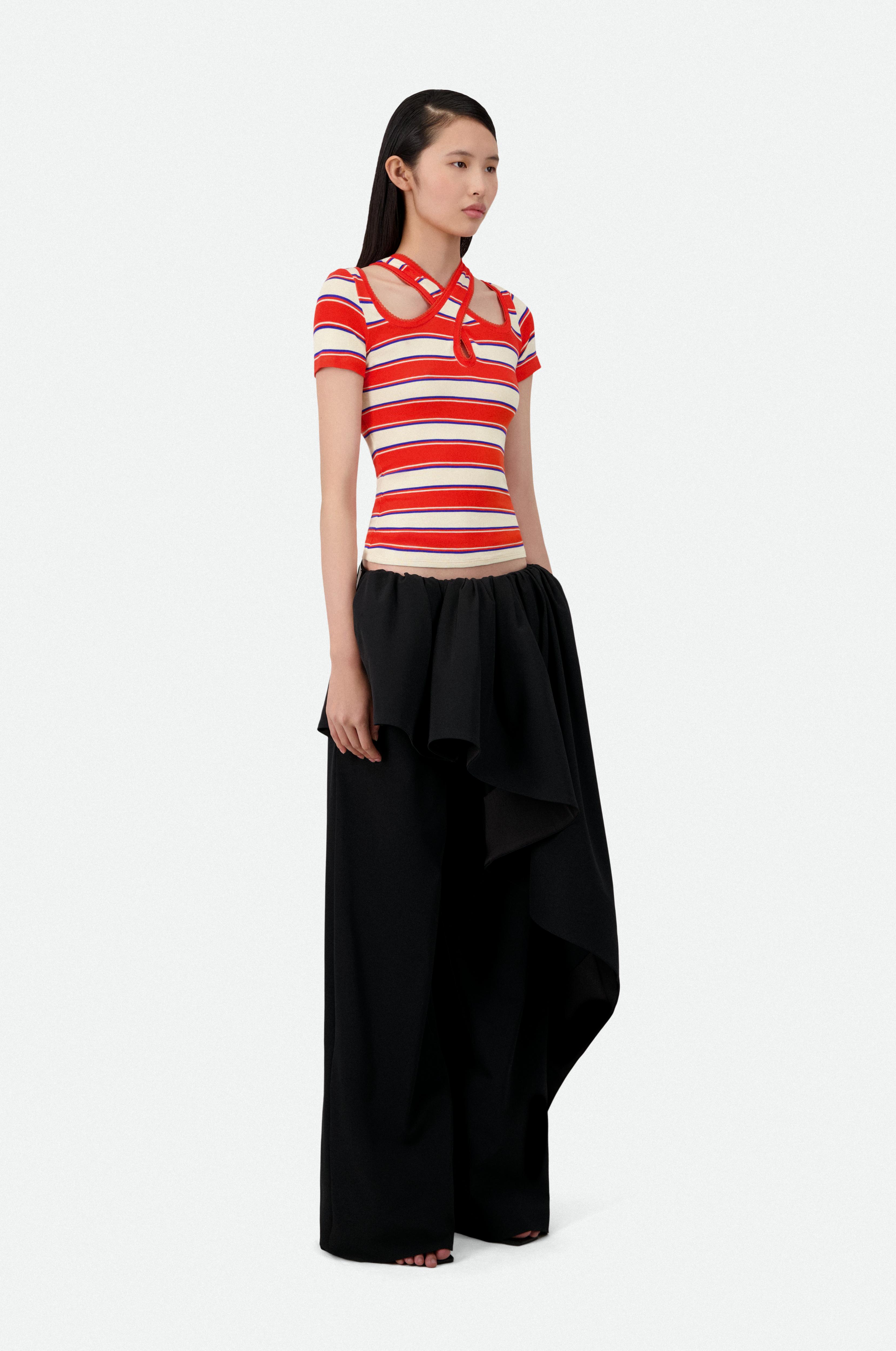 CRISS CROSS STRIPED TOP