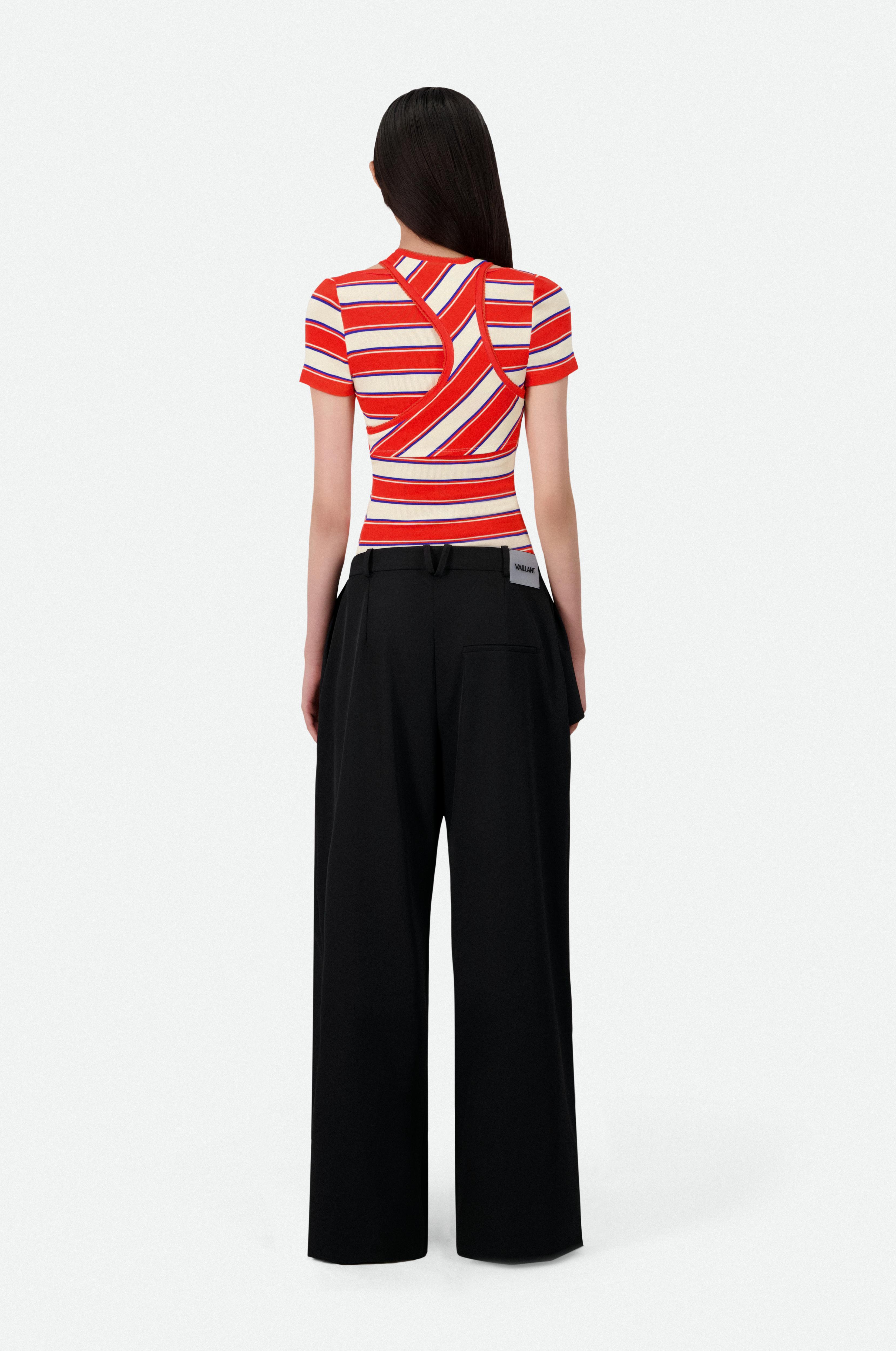 CRISS CROSS STRIPED TOP