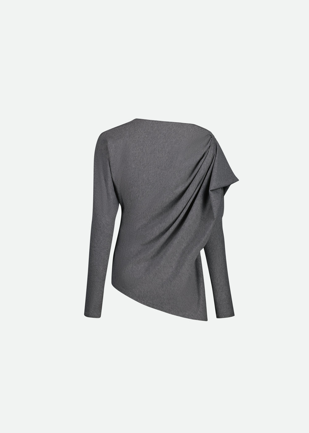 DRAPED LONG SLEEVE JERSEY TOP