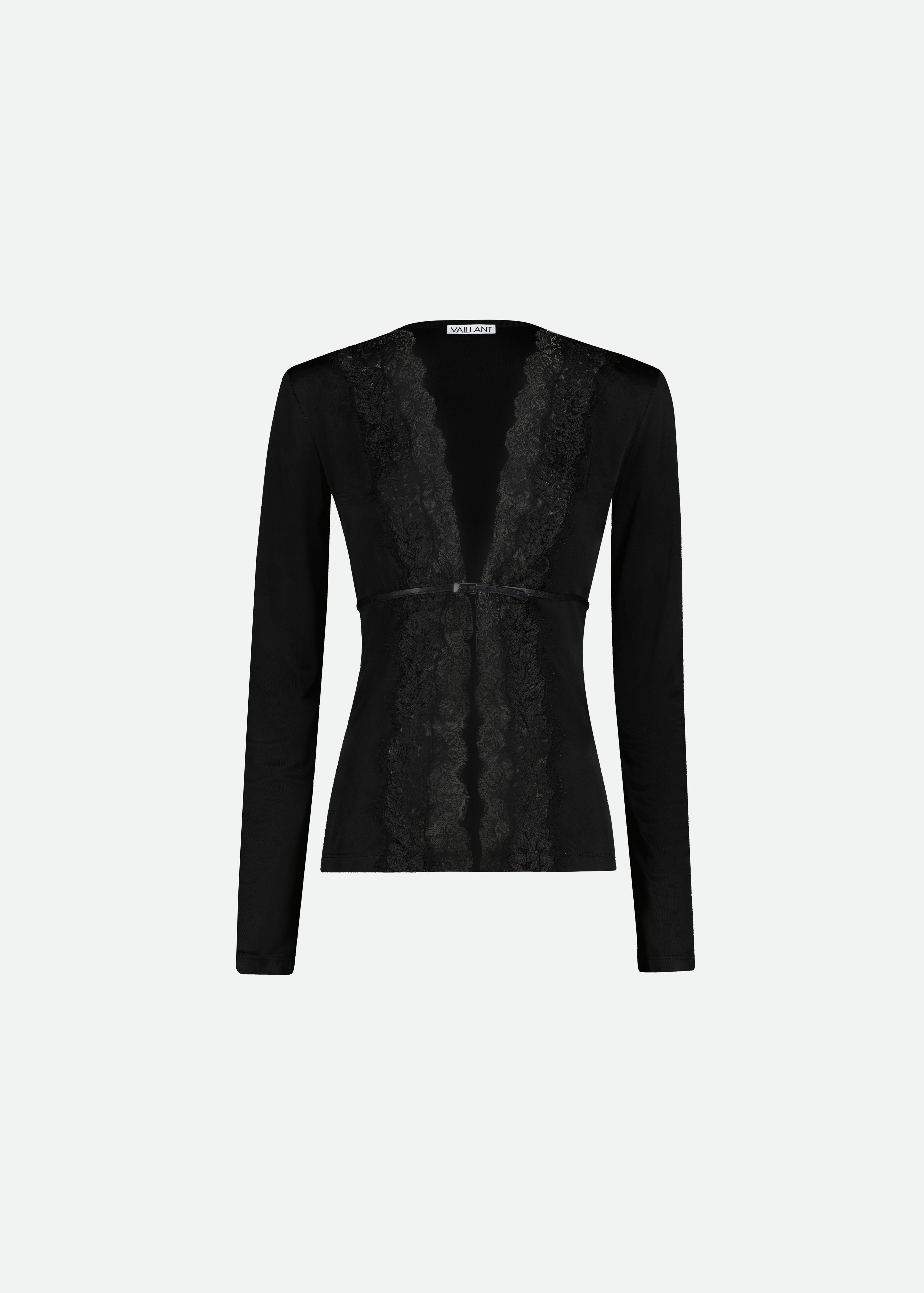 CARDIGAN W/LACE & BELT - LAST ONE