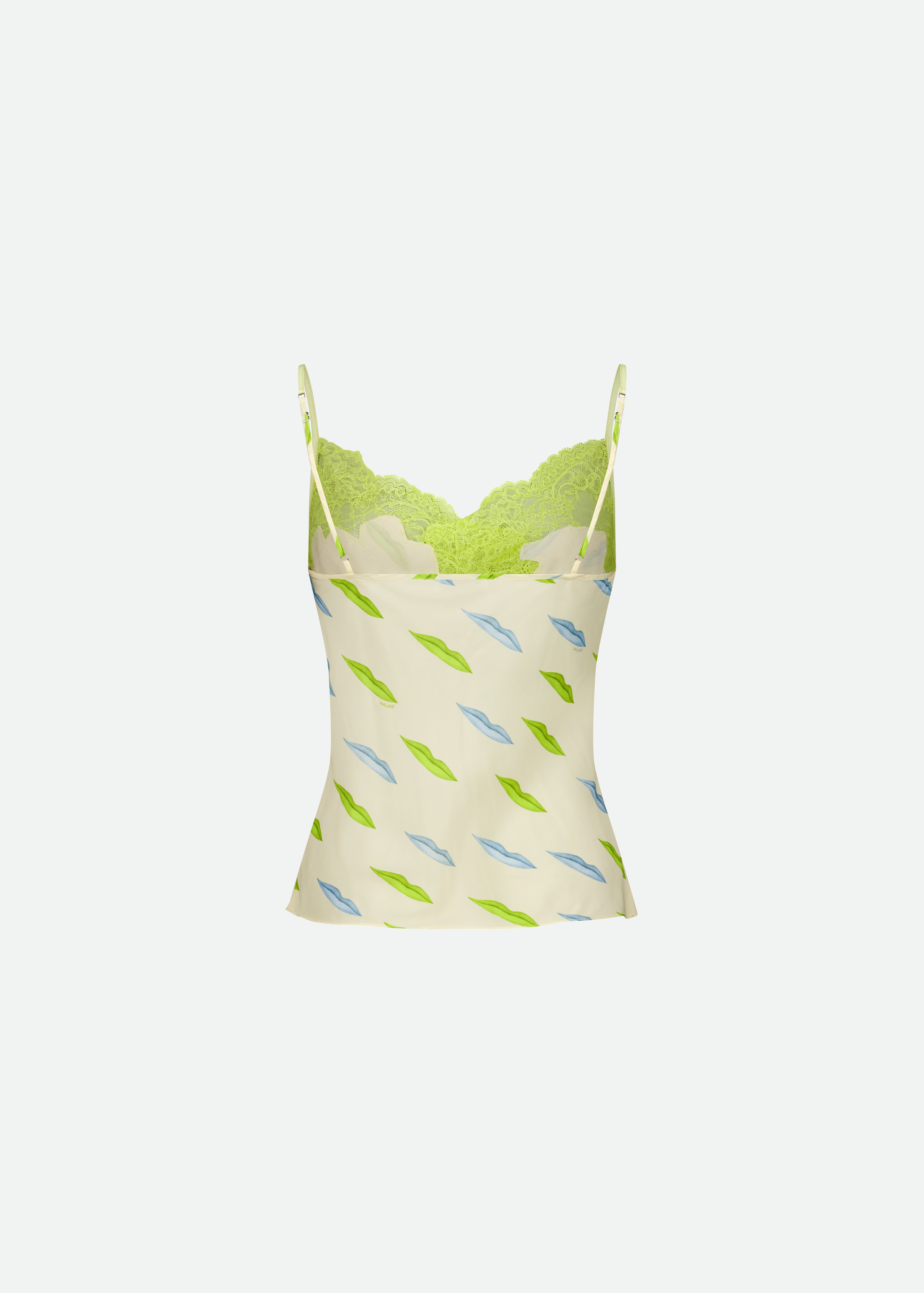 SIGNATURE LACE TOP LIPS PRINT