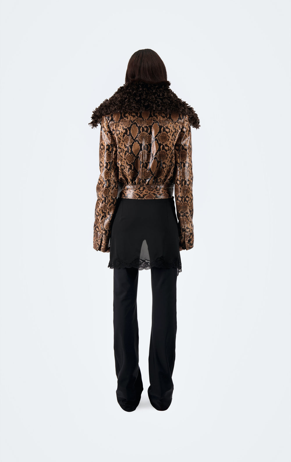 Faux Python Blouson with Double Opening - 2 left
