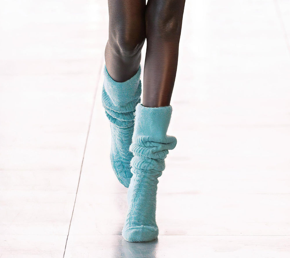 KNITTED SOCKS WITH BRAID DETAILS - Vaillant Studio