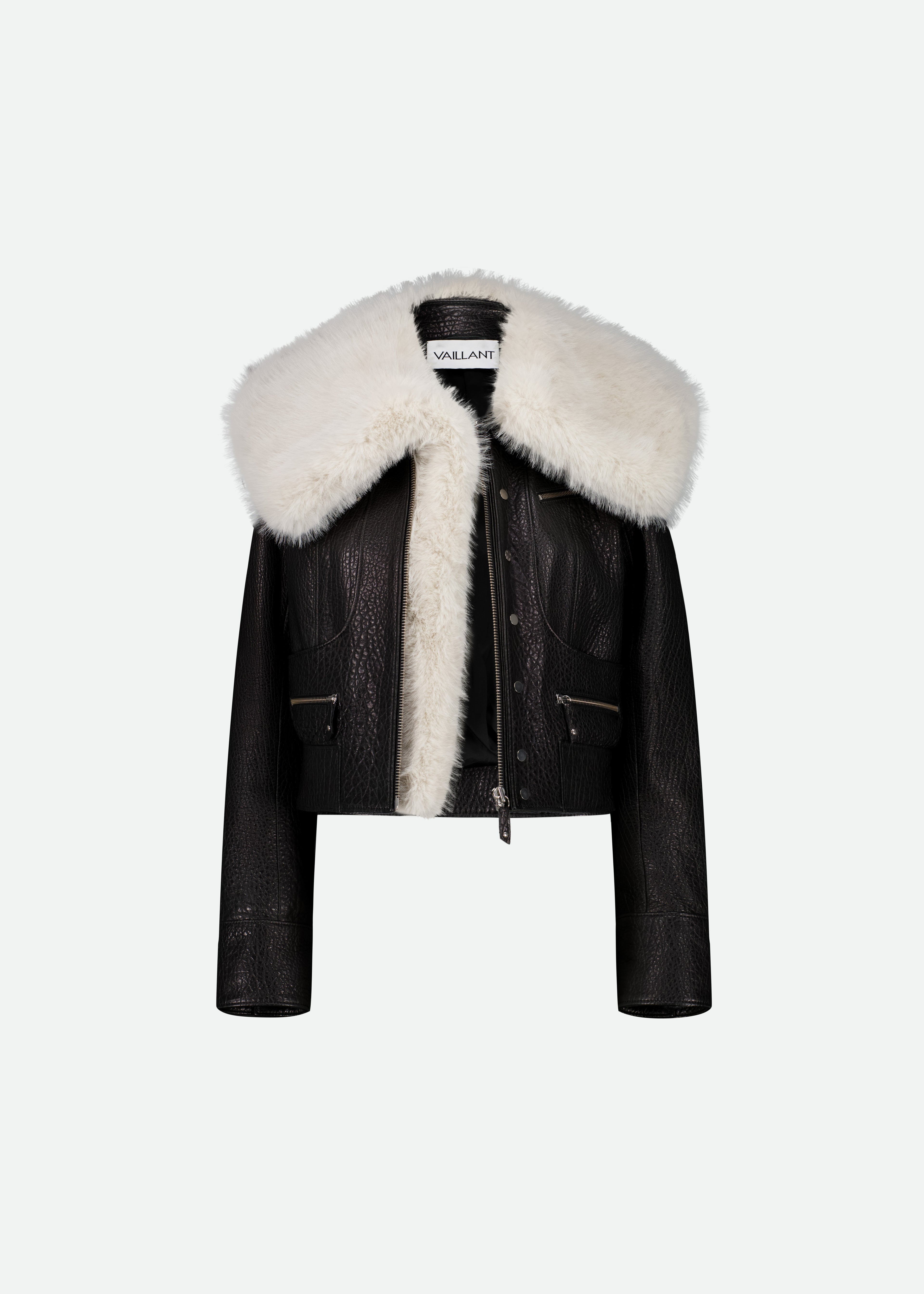 FAUX FUR COLLAR W/HANGING SCARF - LAST ONE